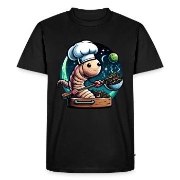 Lombriciculture Jardinage de vers de terre Vermiculture - T-shirt Premium bio Homme - noir - Devant - Nico (187cm)
