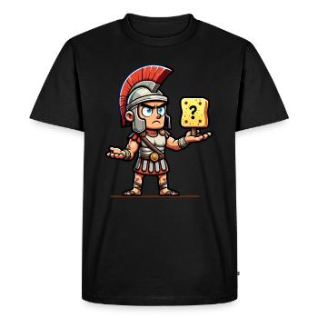 Funny Sponge, Roman History, Bathroom - Men's Premium Organic T-Shirt - black - Front - Nico (187cm)
