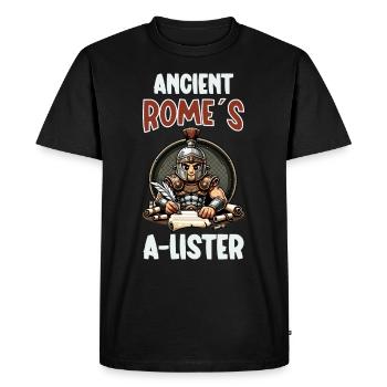 Jules César Histoire romaine Empire romain - T-shirt Premium bio Homme - noir - Devant - Nico (187cm)