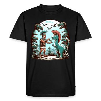 Jules César Histoire romaine Empire romain - T-shirt Premium bio Homme - noir - Devant - Nico (187cm)