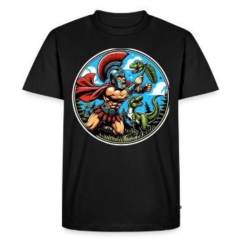 Jules César Histoire romaine Empire romain - T-shirt Premium bio Homme - noir - Devant - Nico (187cm)