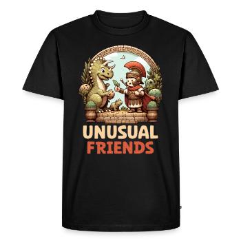 Jules César Histoire romaine Empire romain - T-shirt Premium bio Homme - noir - Devant - Nico (187cm)