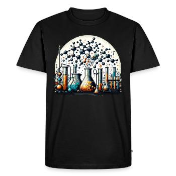 Chimie organique, Étudiants en chimie, Chimie - T-shirt Premium bio Homme - noir - Devant - Nico (187cm)