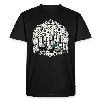 Chimie organique, Étudiants en chimie, Chimie - T-shirt Premium bio Homme - noir - Devant - Nico (187cm)
