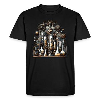 Chimie organique, Étudiants en chimie, Chimie - T-shirt Premium bio Homme - noir - Devant - Nico (187cm)