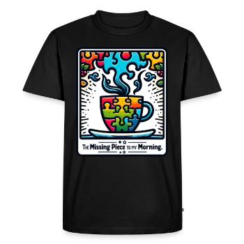 Puzzle Lover Jigzaw Puzzle Board Game Puzzler - Men's Premium Organic T-Shirt - black - Front - Nico (187cm)