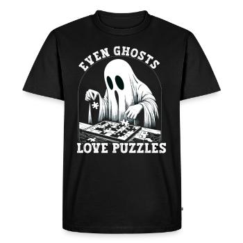 Puzzle Lover Jigzaw Puzzle Board Game Puzzler - Men's Premium Organic T-Shirt - black - Front - Nico (187cm)