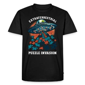 Puzzle Lover Jigzaw Puzzle Board Game Puzzler - Men's Premium Organic T-Shirt - black - Front - Nico (187cm)