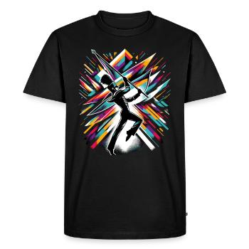 Garde d’hiver instructeur Colorguard capitaine cadeau - T-shirt Premium bio Homme - noir - Devant - Nico (187cm)