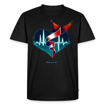 Garde d’hiver instructeur Colorguard capitaine cadeau - T-shirt Premium bio Homme - noir - Devant - Nico (187cm)