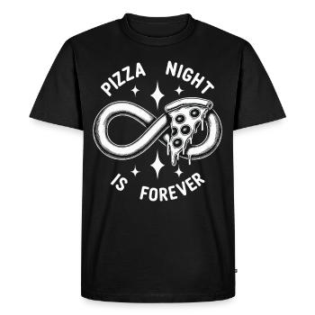 Drôle d’amateur de pizza amateur de pizza - T-shirt Premium bio Homme - noir - Devant - Nico (187cm)