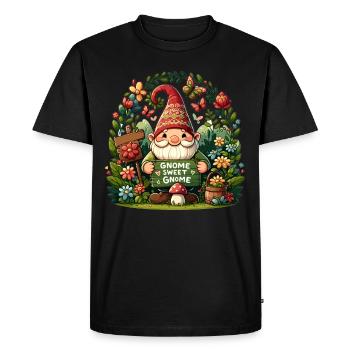 Nains de jardin Gnome Lom Lover Drôle Gnome Jardinage - T-shirt Premium bio Homme - noir - Devant - Nico (187cm)