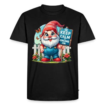 Nains de jardin Gnome Lover Drôle Gnome Jardinage - T-shirt Premium bio Homme - noir - Devant - Nico (187cm)