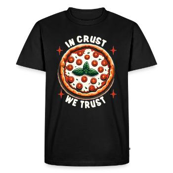 Drôle d’amateur de pizza, amateur de pizza - T-shirt Premium bio Homme - noir - Devant - Nico (187cm)