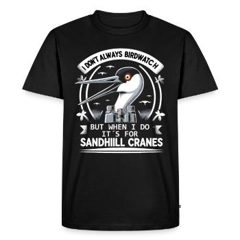 Amateurs de grues du Canada Observation des oiseaux - T-shirt Premium bio Homme - noir - Devant - Nico (187cm)