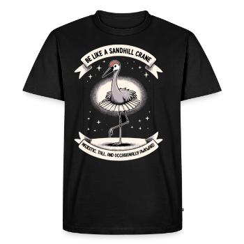 Amateurs de grues du Canada Observation des oiseaux - T-shirt Premium bio Homme - noir - Devant - Nico (187cm)