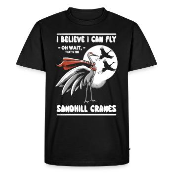 Amateurs de grues du Canada Observation des oiseaux - T-shirt Premium bio Homme - noir - Devant - Nico (187cm)