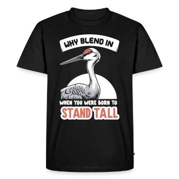 Amateurs de grues du Canada Observation des oiseaux - T-shirt Premium bio Homme - noir - Devant - Nico (187cm)