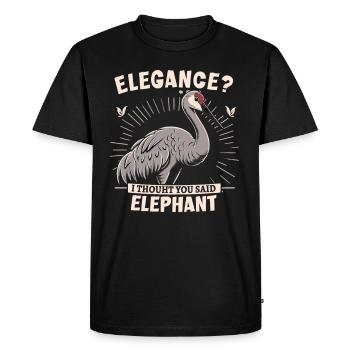 Amateurs de grues du Canada Observation des oiseaux - T-shirt Premium bio Homme - noir - Devant - Nico (187cm)