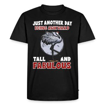 Amateurs de grues du Canada Observation des oiseaux - T-shirt Premium bio Homme - noir - Devant - Nico (187cm)