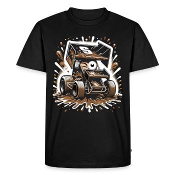 Sprint Car Mom Dirt Track Racing Jour de course - T-shirt Premium bio Homme - noir - Devant - Nico (187cm)