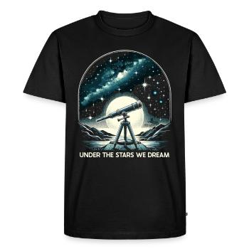 Astrophotographie Astronomie Caméra spatiale - T-shirt Premium bio Homme - noir - Devant - Nico (187cm)