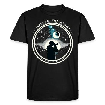 Astrophotographie Astronomie Caméra spatiale - T-shirt Premium bio Homme - noir - Devant - Nico (187cm)