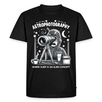 Astrophotography astronomy space camera - Men's Premium Organic T-Shirt - black - Front - Nico (187cm)
