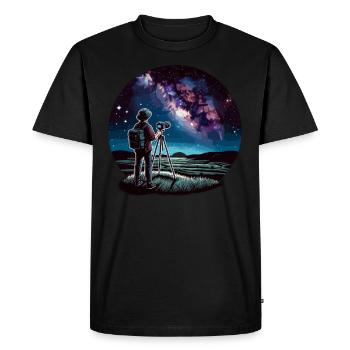 Astrophotographie Astronomie Caméra spatiale - T-shirt Premium bio Homme - noir - Devant - Nico (187cm)