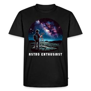 Astrophotographie Astronomie Caméra spatiale - T-shirt Premium bio Homme - noir - Devant - Nico (187cm)