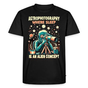 Astrophotographie Astronomie Caméra spatiale - T-shirt Premium bio Homme - noir - Devant - Nico (187cm)