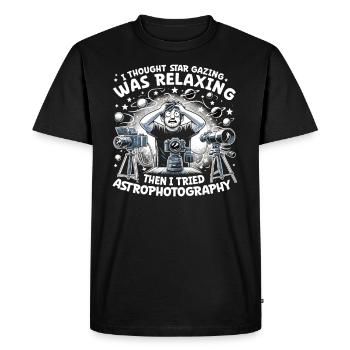 Astrophotographie Astronomie Caméra spatiale - T-shirt Premium bio Homme - noir - Devant - Nico (187cm)