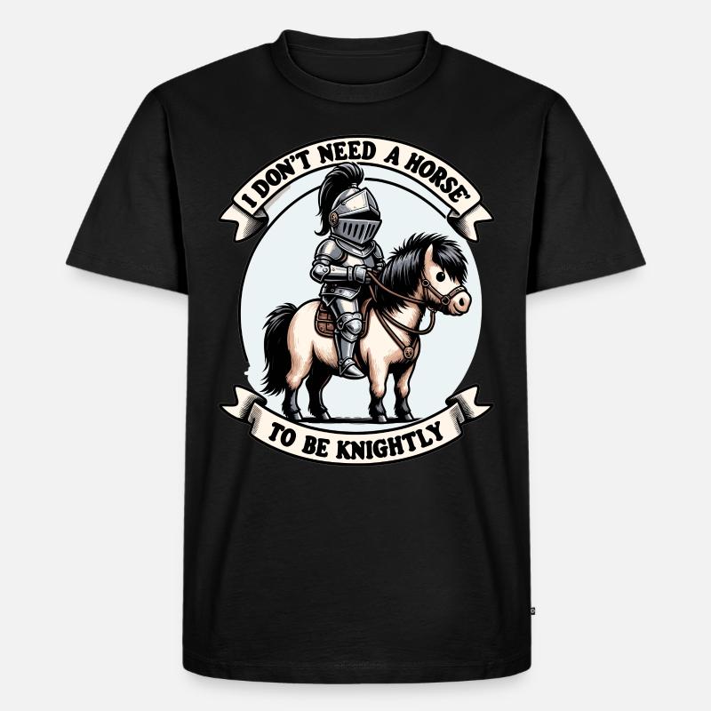 Ritterritter Mittelalterliche Renaissance-rüstung - Männer Premium Bio T-Shirt - Schwarz