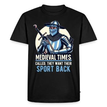 Knight Knight Medieval Renaissance Armor - Men's Premium Organic T-Shirt - black - Front - Nico (187cm)