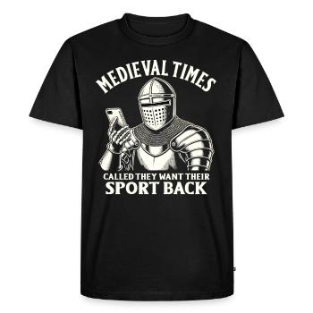 Knight Knight Medieval Renaissance Armor - Men's Premium Organic T-Shirt - black - Front - Nico (187cm)