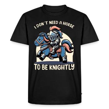 Chevalier Chevalier Armure Renaissance Médiévale - T-shirt Premium bio Homme - noir - Devant - Nico (187cm)