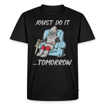 Chevalier Chevalier Armure Renaissance Médiévale - T-shirt Premium bio Homme - noir - Devant - Nico (187cm)