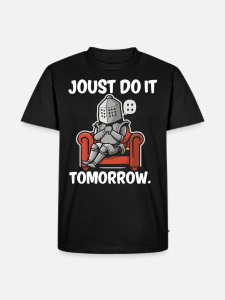 Riddare Riddare medeltida renässansrustning - Ekologisk premium-T-shirt herr - svart