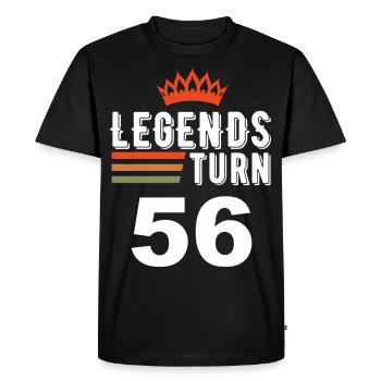 Legends turn 56, 56 birthday - Men's Premium Organic T-Shirt - black - Front - Nico (187cm)
