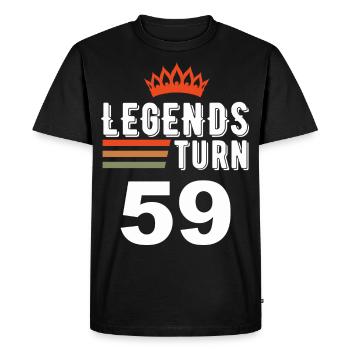 Legends turn 59, 59 birthday - Men's Premium Organic T-Shirt - black - Front - Nico (187cm)