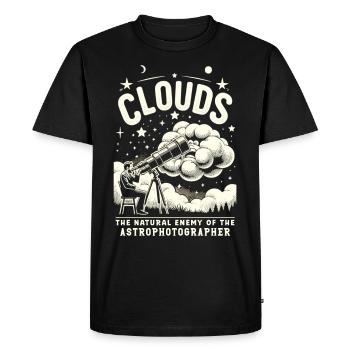 Astrophotographie Astronomie Caméra spatiale - T-shirt Premium bio Homme - noir - Devant - Nico (187cm)