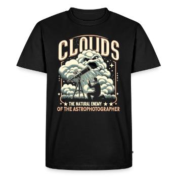 Astrophotographie Astronomie Caméra spatiale - T-shirt Premium bio Homme - noir - Devant - Nico (187cm)