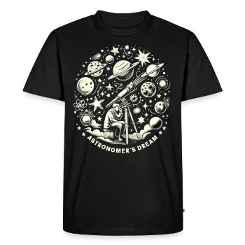 Astrophotographie Astronomie Caméra spatiale - T-shirt Premium bio Homme - noir - Devant - Nico (187cm)