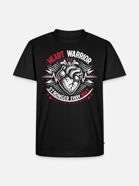 Healthy Heartbeat February Heart Awareness - Men's Premium Organic T-Shirt - black