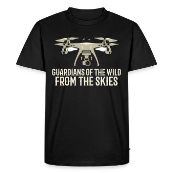 Drone pilote grand-père idée cadeau vieil homme avec - T-shirt Premium bio Homme - noir - Devant - Nico (187cm)