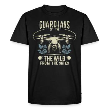 Drone pilote grand-père idée cadeau vieil homme avec - T-shirt Premium bio Homme - noir - Devant - Nico (187cm)