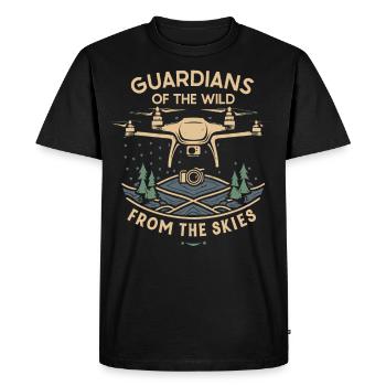 Pilote de drone grand-père idée cadeau vieil homme avec - T-shirt Premium bio Homme - noir - Devant - Nico (187cm)