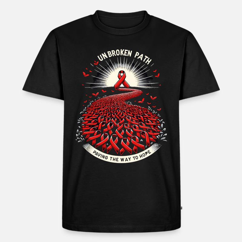 Schlaganfall-überlebende Schlaganfall-bewusstsein - Männer Premium Bio T-Shirt - Schwarz