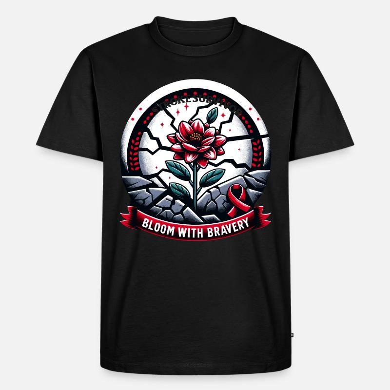 Schlaganfall-überlebende Schlaganfall-bewusstsein - Männer Premium Bio T-Shirt - Schwarz