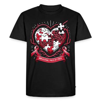Stroke Survivor Stroke Awareness - Men's Premium Organic T-Shirt - black - Front - Nico (187cm)